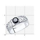 Кольцо из серебра с фианитом Diamant 94-110-00956-1 серебро с родием, фото 6