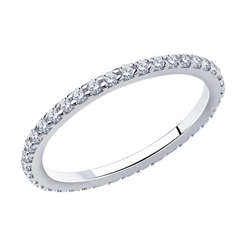 Кольцо из серебра с фианитами SOKOLOV 94010609 покрыто родием - фото 3 - id-p52534157