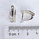 Серьги классика из серебра  Фианит Aquamarine 46773А.5 покрыто  родием, фото 3