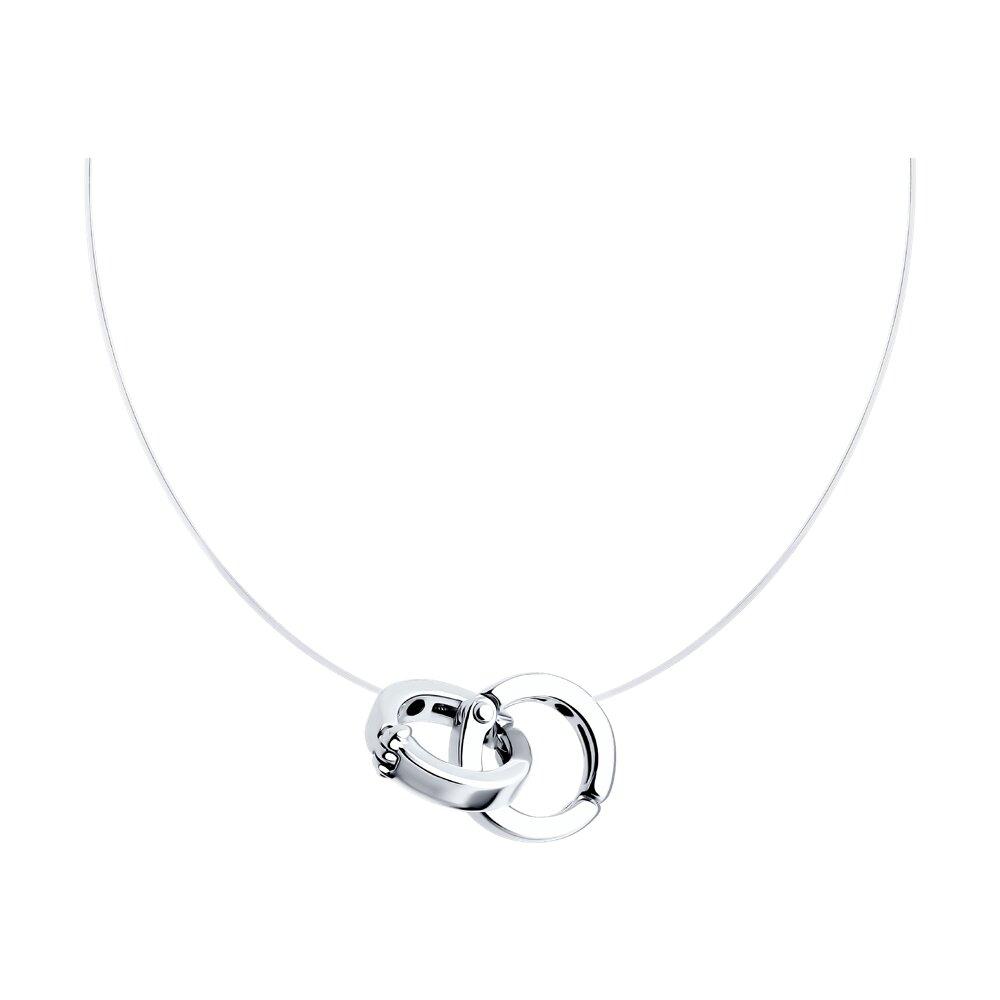 Колье из серебра Diamant 94-170-02053-1 покрыто  родием коллекц. Подарки на любой повод