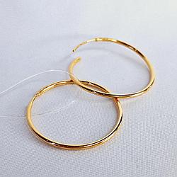 Серьги конго из серебра  Aquamarine 36047.6 серебро с позолотой