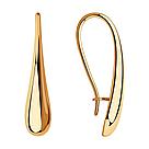 Серьги из золочёного серебра Diamant 93-120-00844-1 серебро с позолотой, фото 4