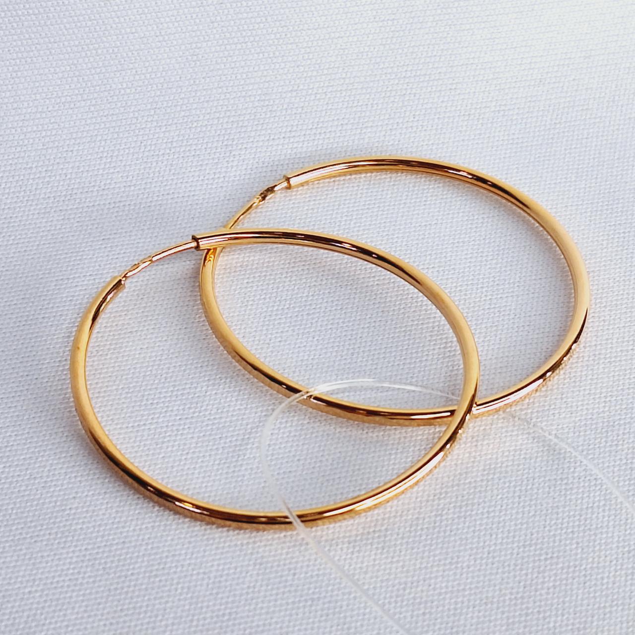 Серьги конго из серебра Aquamarine 32235з.6 серебро с позолотой
