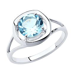 Кольцо из серебра с топазом Diamant 94-310-00552-1 покрыто  родием