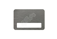 Бейдж для сублимации, металлический, царапанное серебро, 76 х 51 мм, с окном 60 х 12 мм, заготовка