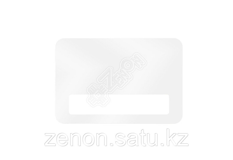 Бейдж для сублимации, металлический, белый, 76 х 51 мм, с окном 60 х 12 мм, заготовка - фото 1 - id-p114881878