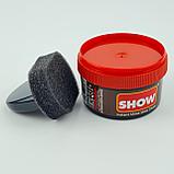 Крем для обуви" Show", стакан с губкой, коричневый, фото 3