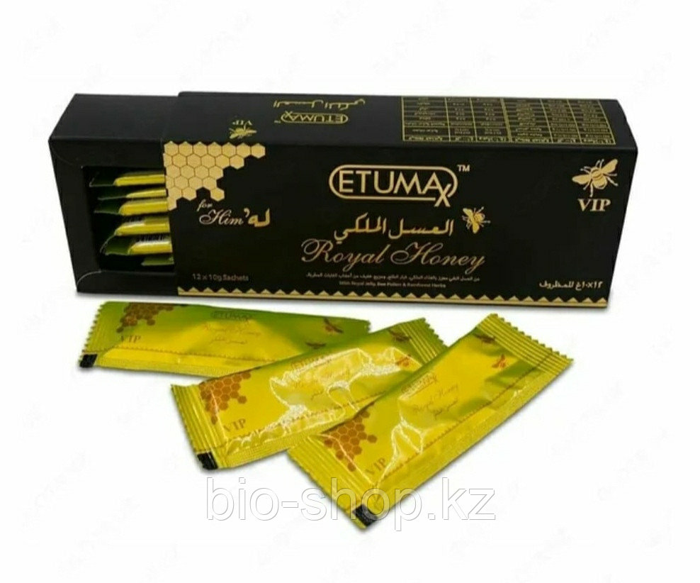 Королевский мед Royal Honey Vip Etumax 12x10 г.  Производство Малайзия.