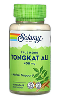 Solaray, эврикома длиннолистная, 400 мг, 60 вегетарианских капсул