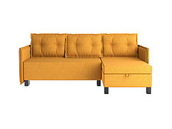 Диван-кровать угловой ТУУЛИ  (TUULI, ткань TWIST 10)  с ящиком для хранения, жёлто-оранжевый