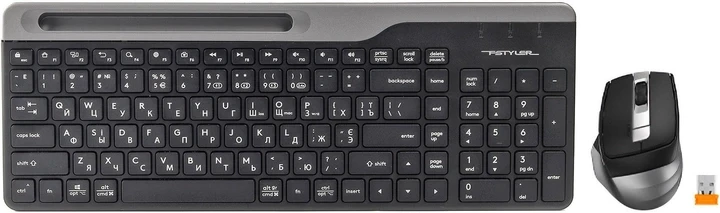 Клавиатура + мышь A4tech Fstyler FB2535C беспроводная Smoky Grey - фото 1 - id-p114883734