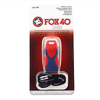Свисток спортивный на веревке Fox 40 Sharx красно-синий
