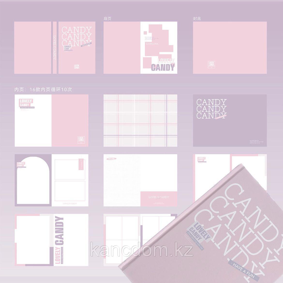 Блокнот А5 с декоративными листами "Candy", 80л. Pastel Pink