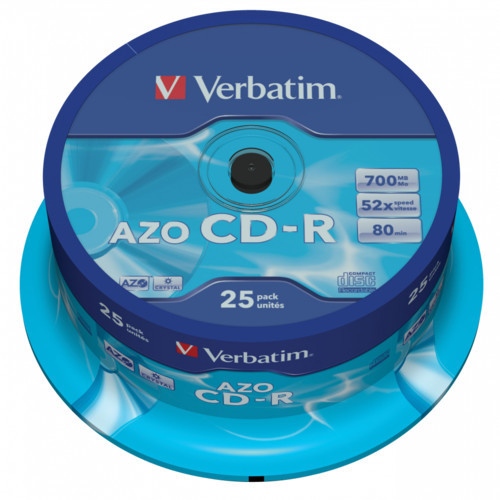 Verbatim Диск CD-R 700Mb 52x Cake Box (25шт) (43352) - фото 1 - id-p114879922