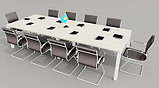 Конференц-стол на металлических опорах (2400*900*750), фото 4