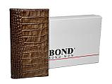 Вертикальное мужское портмоне "Bond Non". Высота 18.5 см, ширина 10.5 см, глубина 2 см., фото 3