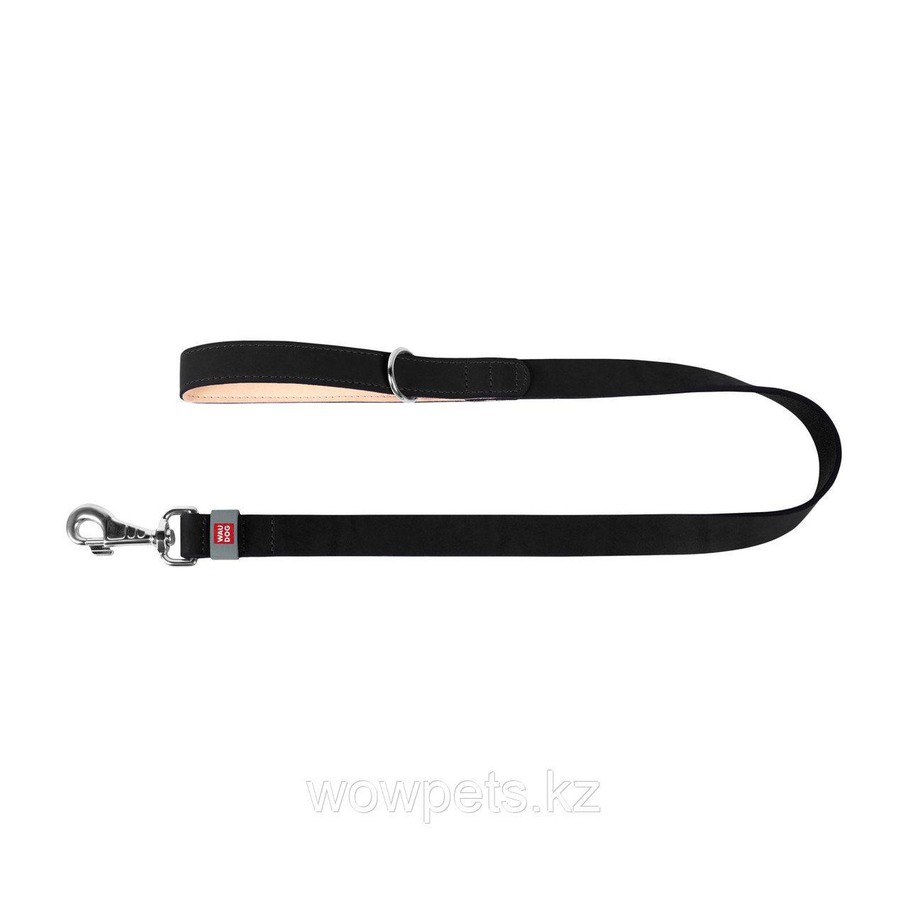 Поводок для собак кожаный WAUDOG Classic, Черный, S (Ш 14 мм Д 122 см) - фото 2 - id-p114889343