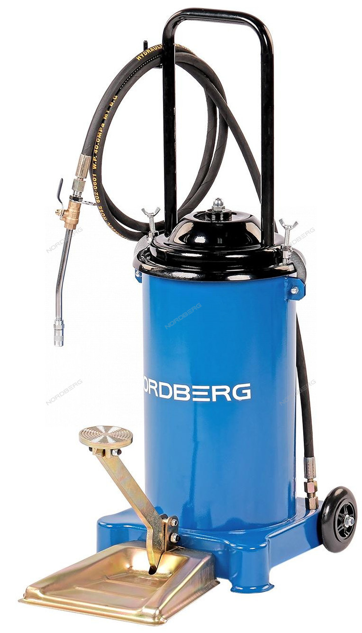 Установка для раздачи густой смазки с педалью, 12 л, фото 1