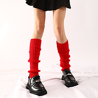 Гетры женские вязанные красные