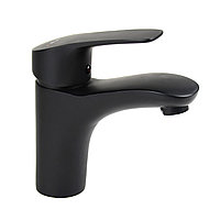 Смеситель для умывальника Atlas Earth, подводка 50 см, черный матовый, цинк