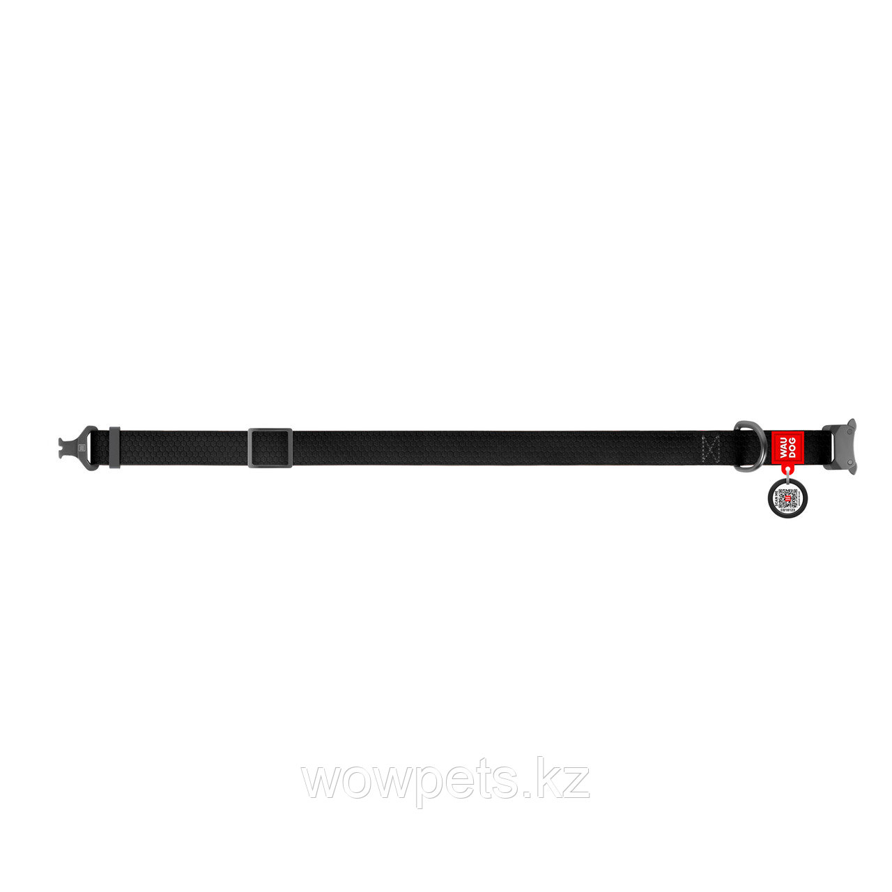 Ошейник для собак WAUDOG Waterproof, металлическая пряжка-фастекс, черный (Ш 15 мм Д 23-35 см) - фото 2 - id-p114890123