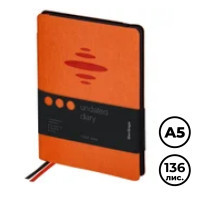 Ежедневник недатированный Berlingo "Color Zone", A5, 136 л., с резинкой, оранжевый - фото 1 - id-p114890150