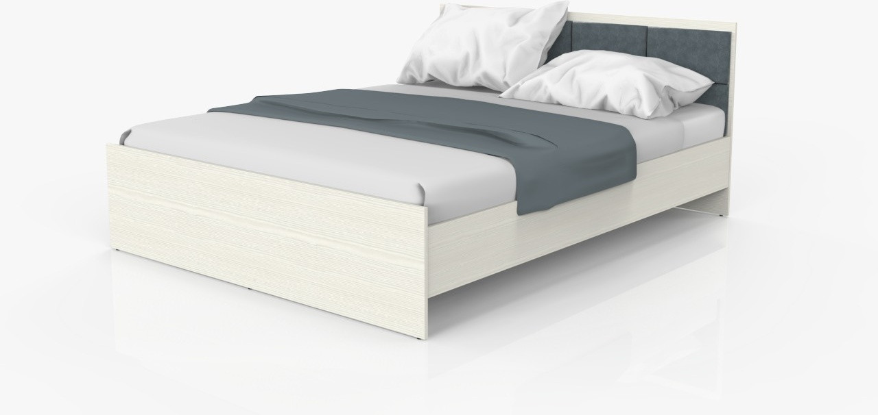 Кровать двухспальная ЕСО К16 бодяга М Серый - фото 1 - id-p114890210