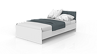 Кровать двухспальная ЕСО К012 белый М Серый с матрасом