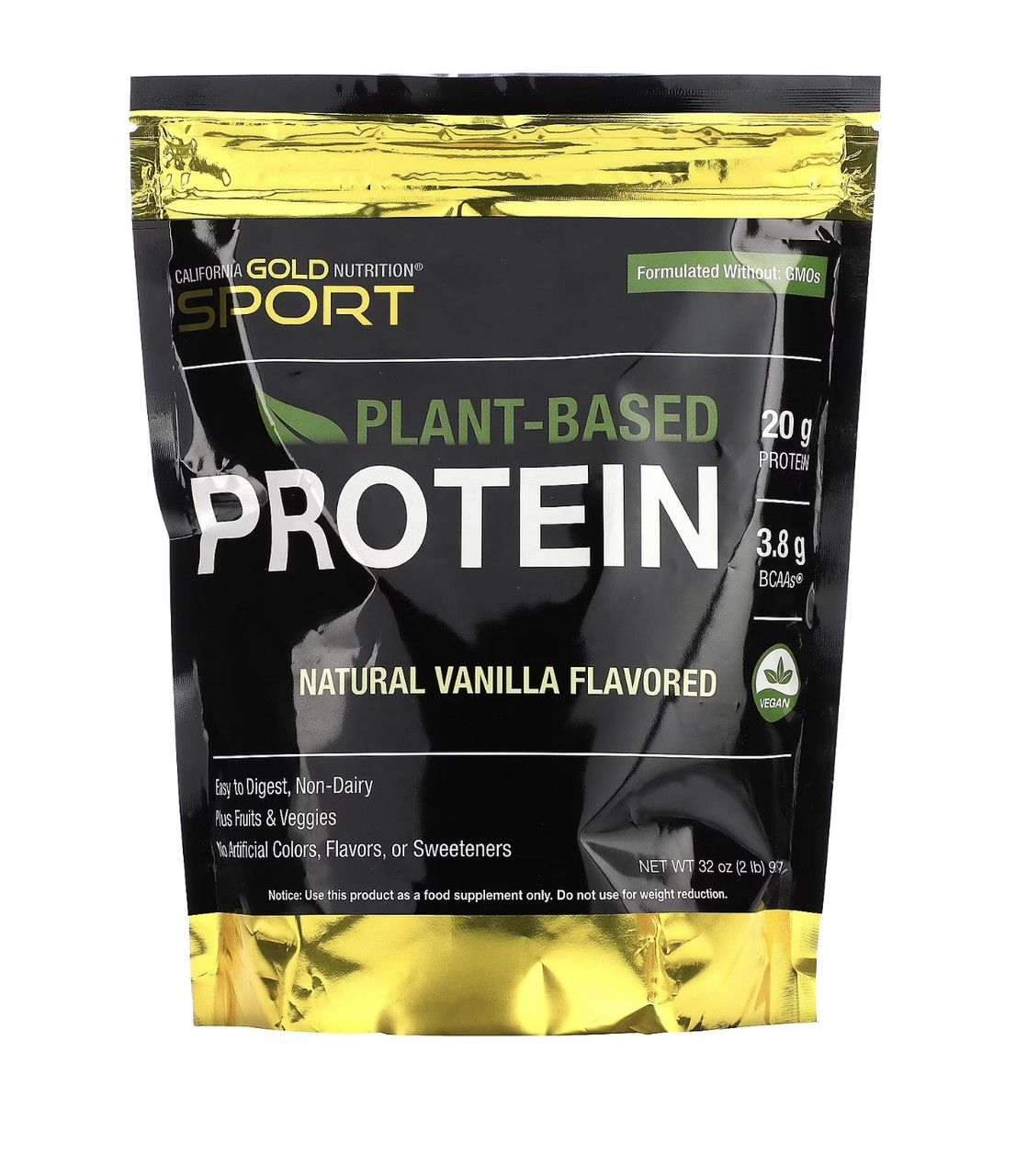 California gold nutrition растительный протеин со вкусом ванили, веганский, 907г - фото 1 - id-p114890555