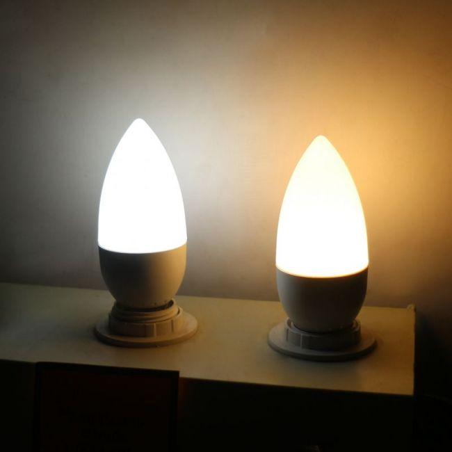 Лампа LED E14 стандарт Свеча 7W NW - фото 3 - id-p114890838
