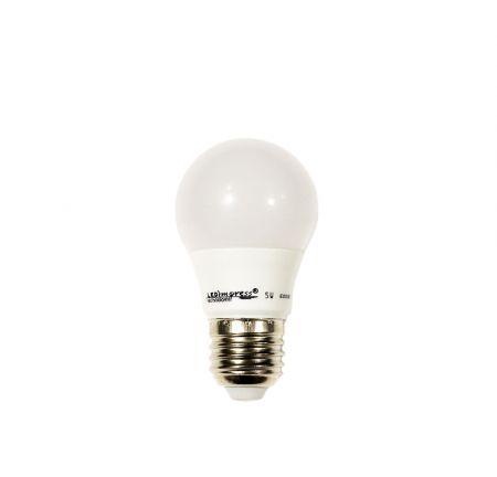 Лампа LED E27 Стандарт 5W WW