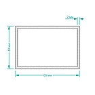 Профиль алюминиевый Труба прямоугольная ТАТПРОФ 60х40х2 6м, фото 2