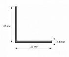 Профиль алюминиевый Уголок равнополочный ТАТПРОФ 25х25х1,5 6м, фото 2