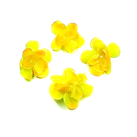 Цветок для гирлянды тряпочный , Желтый