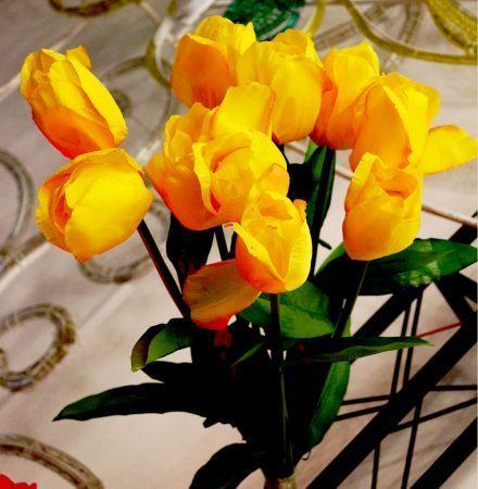 Цветы тюльпан 60 см желтый - фото 2 - id-p114892408