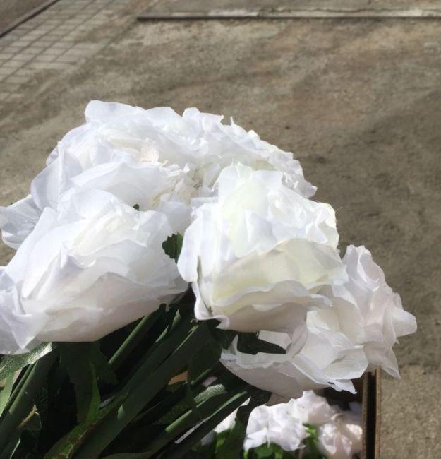 Цветы роза 60 см Белый - фото 2 - id-p114892414
