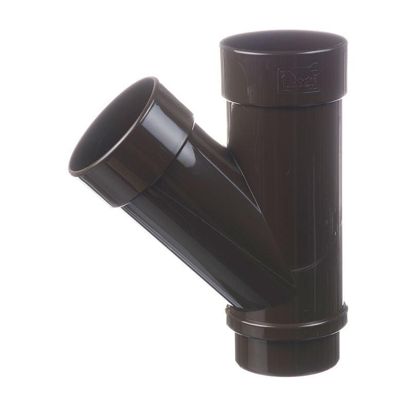Тройник 45 водосточной трубы, Docke Lux, цвет шоколад(RAL 8019) - фото 1 - id-p114905766