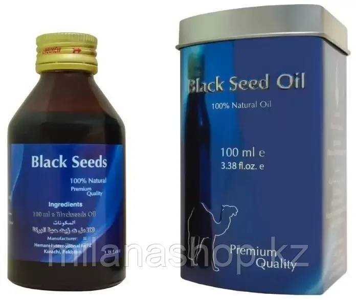 Натуральное масло черного тмина Black Seeds Oil Hemani 100 мл - фото 1 - id-p114905788