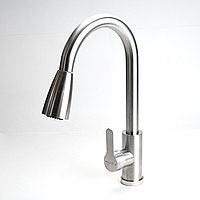 Смеситель кухонный ATLAS REGULUS, RS1006604, сатин, нержавеющая сталь