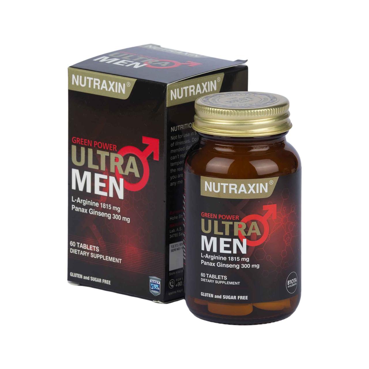 Таблетки Nutraxin Ultramen для поддержки общего и полового здоровья мужчин 60 таблеток - фото 1 - id-p114906608