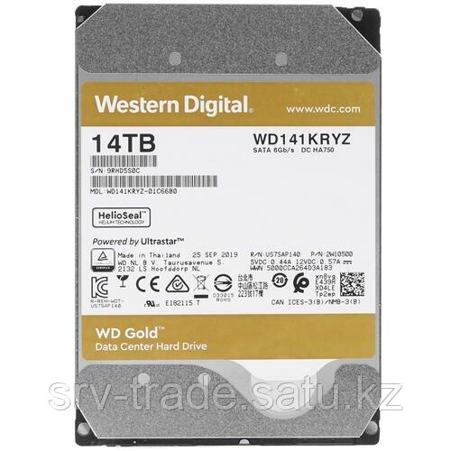 Жесткий диск Western Digital Gold WD141KRYZ [14 ТБ, 3.5", SATA III, 7200 об/мин, 512 МБ кэш, корпоративного - фото 1 - id-p114909598