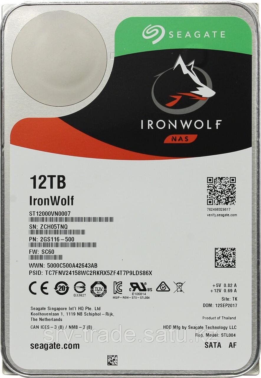 Жесткий диск для NAS систем 12Tb HDD Seagate IronWolf SATA 6Gbit/s 3.5" 7200 rpm 256Mb ST12000VN0008 - фото 2 - id-p114907562