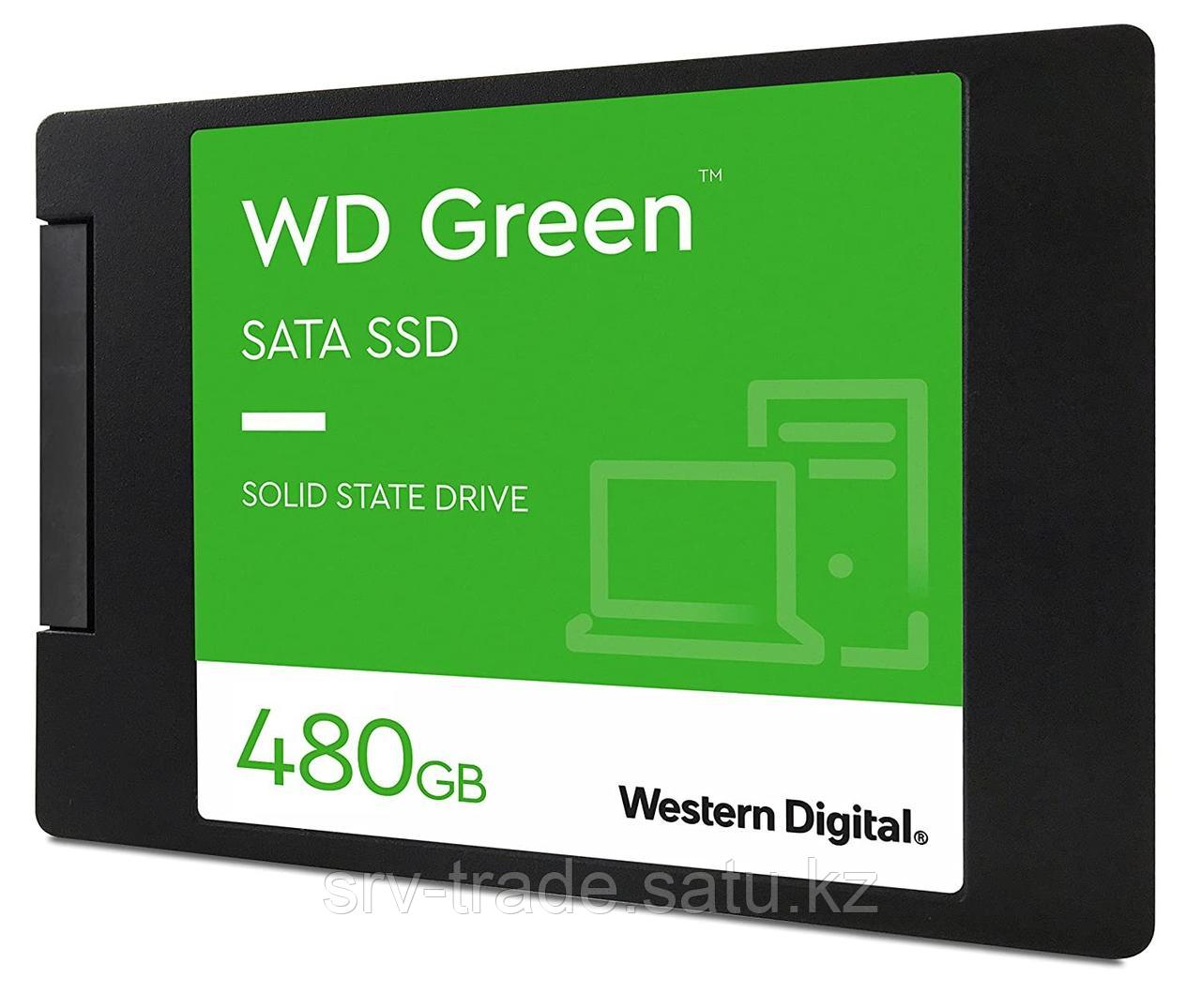 Твердотельный накопитель 480GB SSD WD GREEN 2.5 SATA3 R545Mb/s W465Mb/s 7мм WDS480G3G0A - фото 1 - id-p114907632