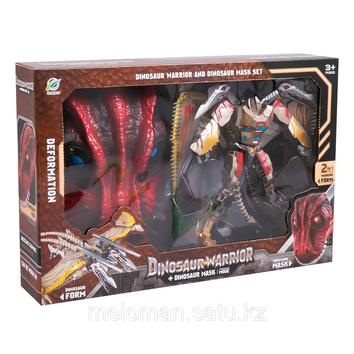 Changerobot: Игровой наборр из Трансформера Dino Warrior с маской, красно-золотой - фото 8 - id-p114908675
