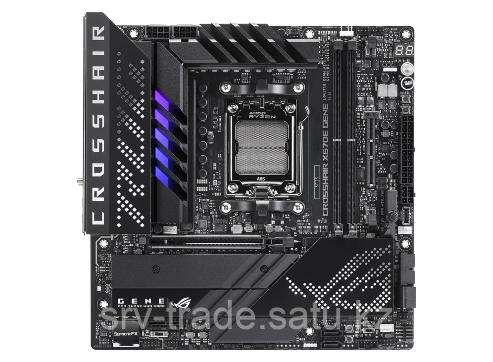 Материнская плата ASUS ROG CROSSHAIR X670E GENE AM5 2xDDR5 4xSATA Raid M.2 6xUSB3.2 ATX - фото 1 - id-p114908067