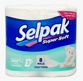 Бумага туалетная  Selpak  Super Soft  трехслойная,  8рул.