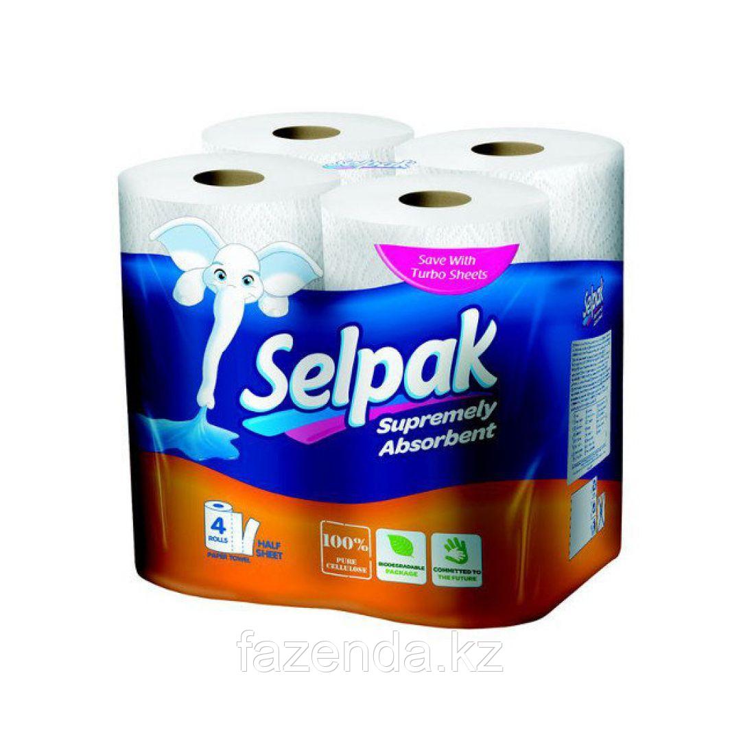 Полотенца бумажные Selpak 4 рулона - фото 1 - id-p92729535