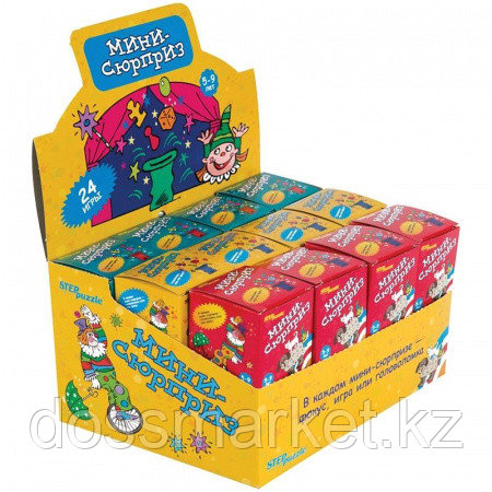 Игра настольная Step Puzzle "Мини-Сюрпризы", картонная коробка - фото 1 - id-p114920540