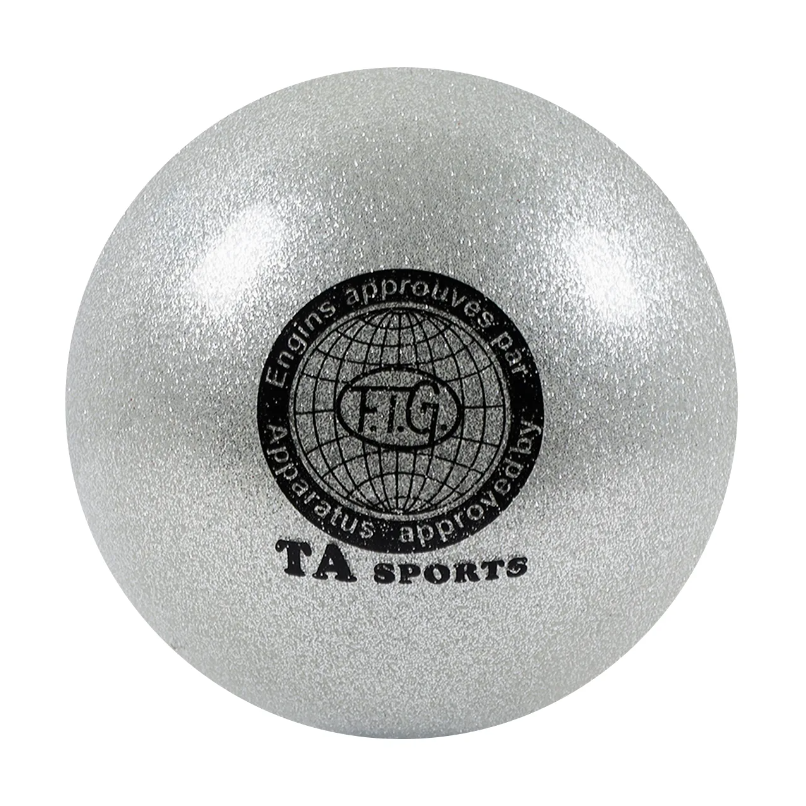 Гимнастический мяч TA sport 20 см блестящий с серый - фото 1 - id-p114929643