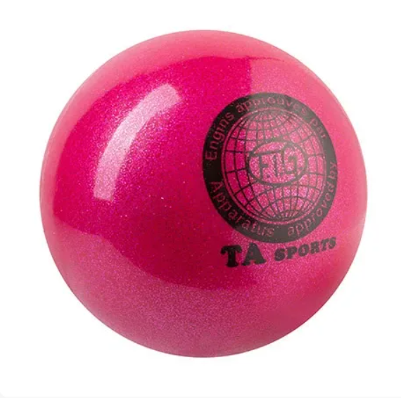 Гимнастический мяч TA sport 20 см блестящий с розовый